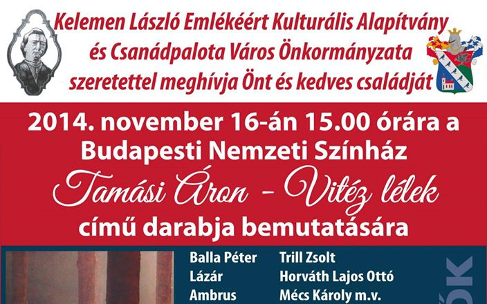 Vidnyánszky Csanádpalotán is rendez: Tamási Áron- Vitéz lélek