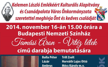 Vidnyánszky Csanádpalotán is rendez: Tamási Áron- Vitéz lélek