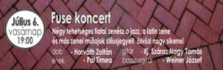 Vasárnapi Zenepavilon: Fuse koncert