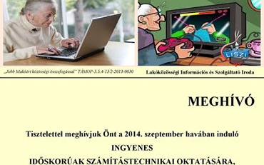 Időskorúak számára ingyenes számítástechnikai oktatás indul Makón