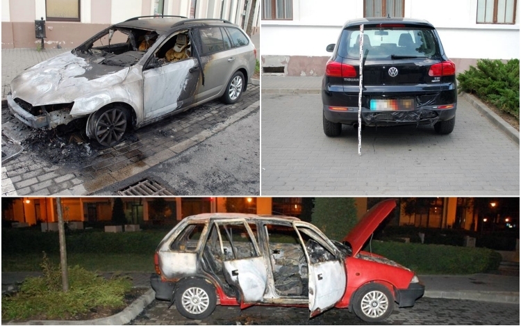 Több kocsit felgyújtott, többet megrongált egy 17 éves - VIDEÓVAL